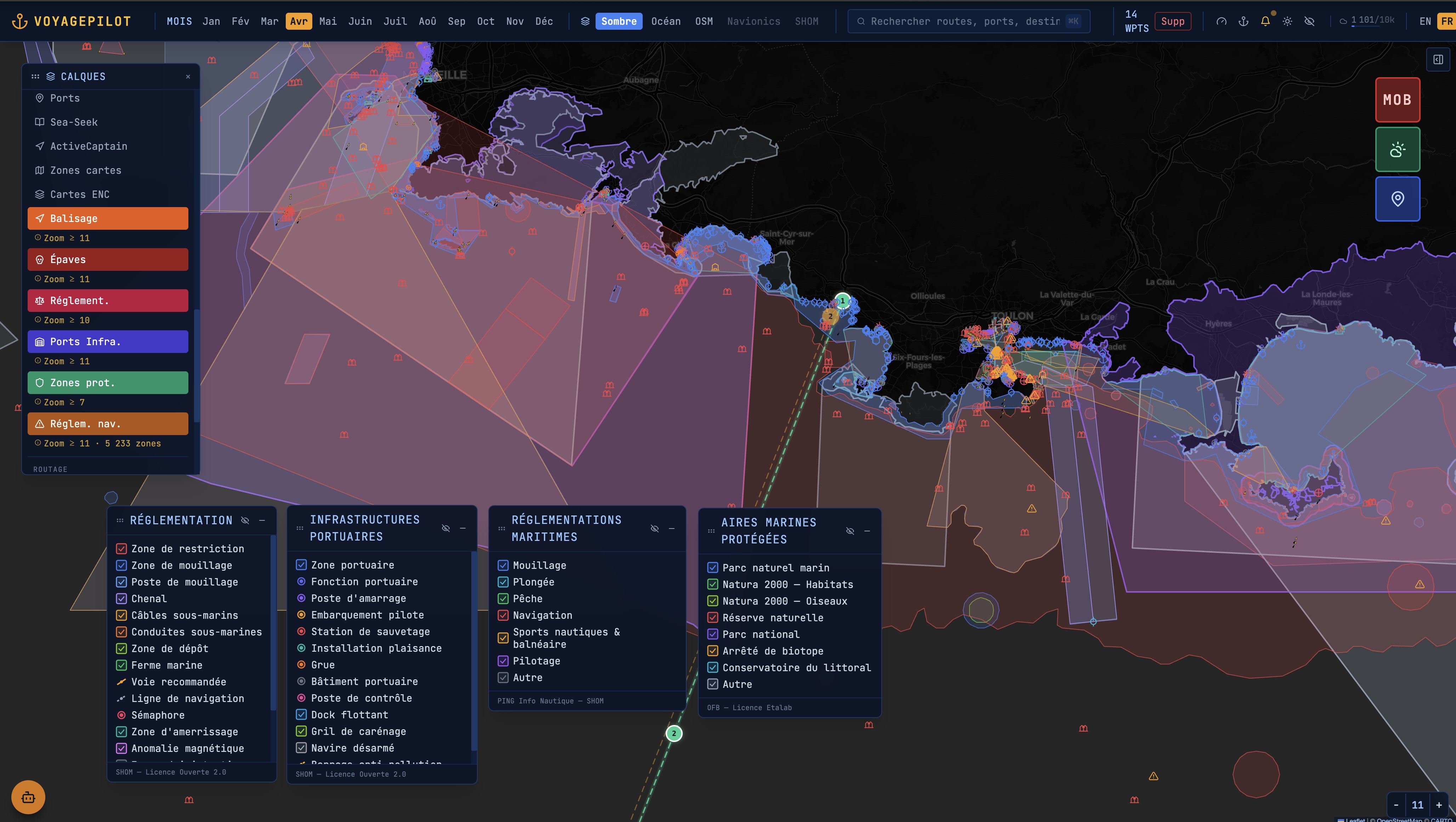 Balisage & données SHOM